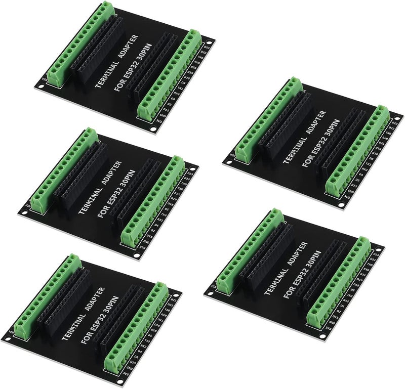AiTrip 5PCS ESP32 Breakout Board GPIO 1 into 2 Compatible with 30 Pins ESP32S ESP32 Development Board 2.4 GHz Dual Core WLAN WiFi + Bluetooth 2-in-1 Microcontroller ESP-WROOM-32 Chip for Arduino - Image 1